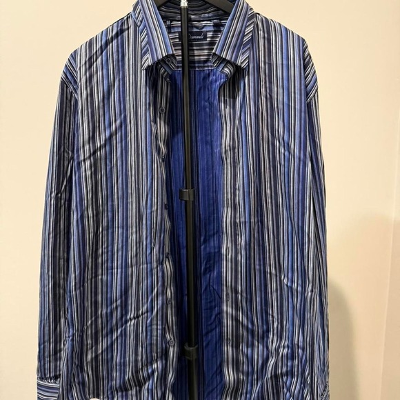 Other - 7 Diamonds blue striped button up shirt Size XL
